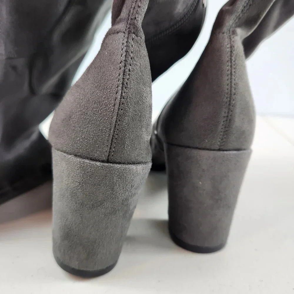 MARC FISHER Grey Gray LOCKET SUEDE OVER THE KNEE BOOT Size 7 1/2 M